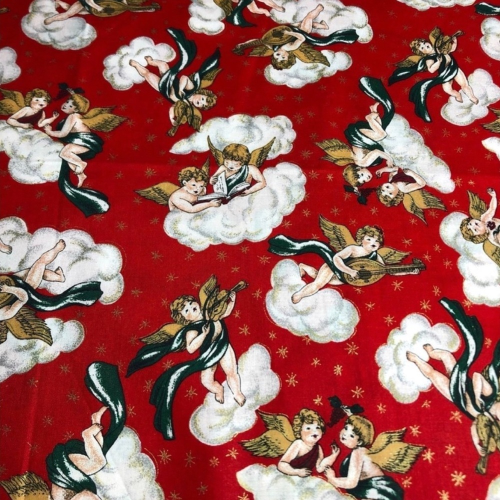 Angel Christmas Fabric 1/2 yd